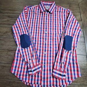 Express Plaid fitted size M long sleeve shirt
